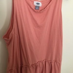 Peach Peplum Tank Top